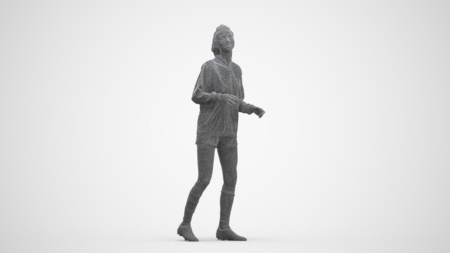 realistic 3D human woman sport, archviz people FBX OBJ for Blender, three-quarter front view render