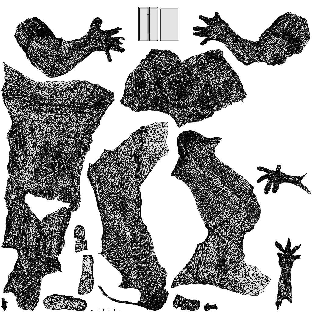 3D human model woman casual sitting, photogrammetry scanned person for archviz, wireframe top-down view