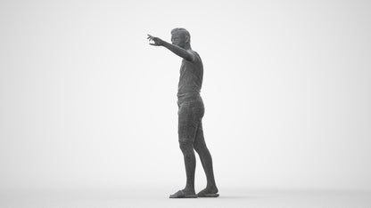 3D scanned boy kids casual, photorealistic archviz people for Enscape and SketchUp, square thumbnail