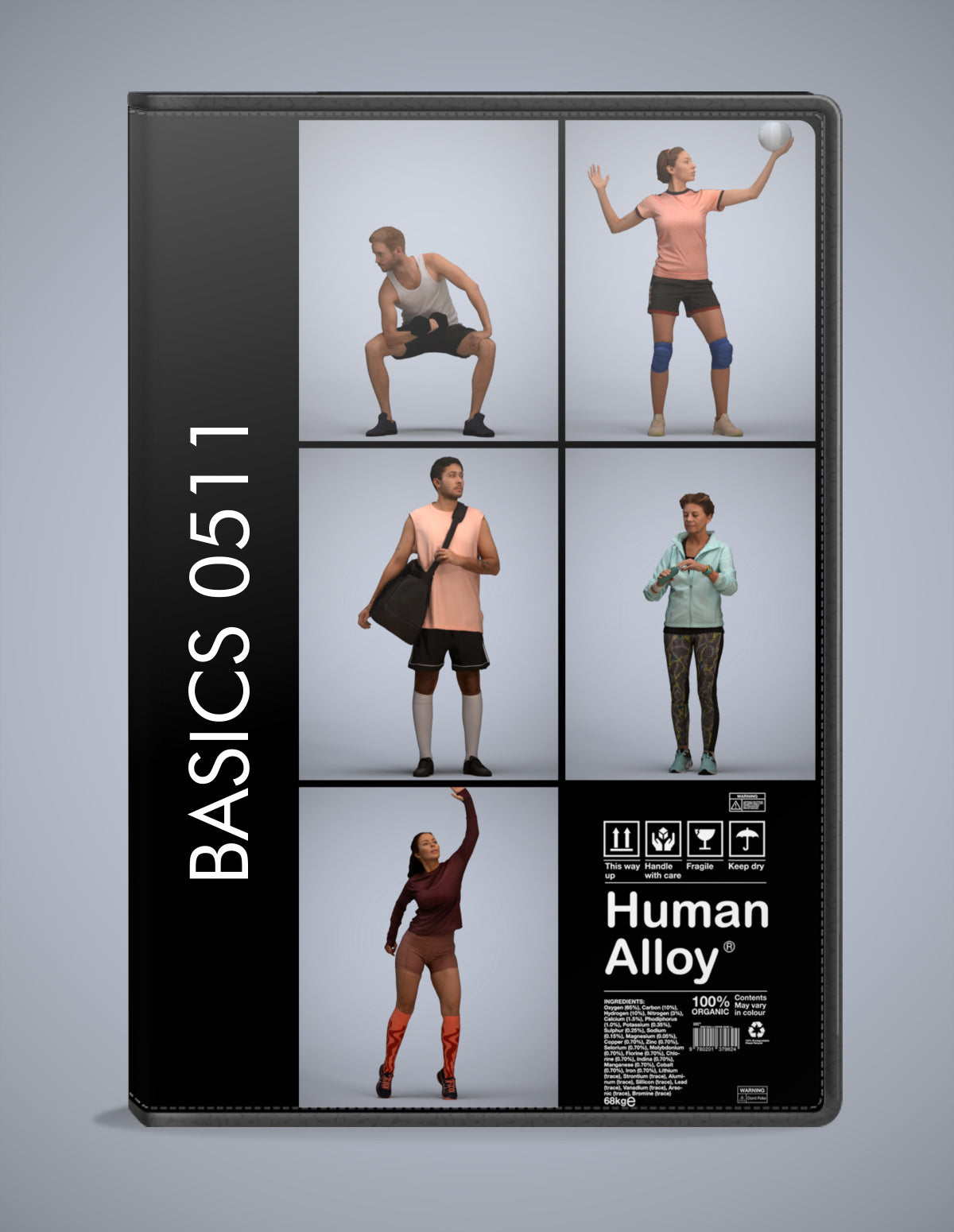 photogrammetry 3D people sport collection, 5 realistic human models archviz FBX