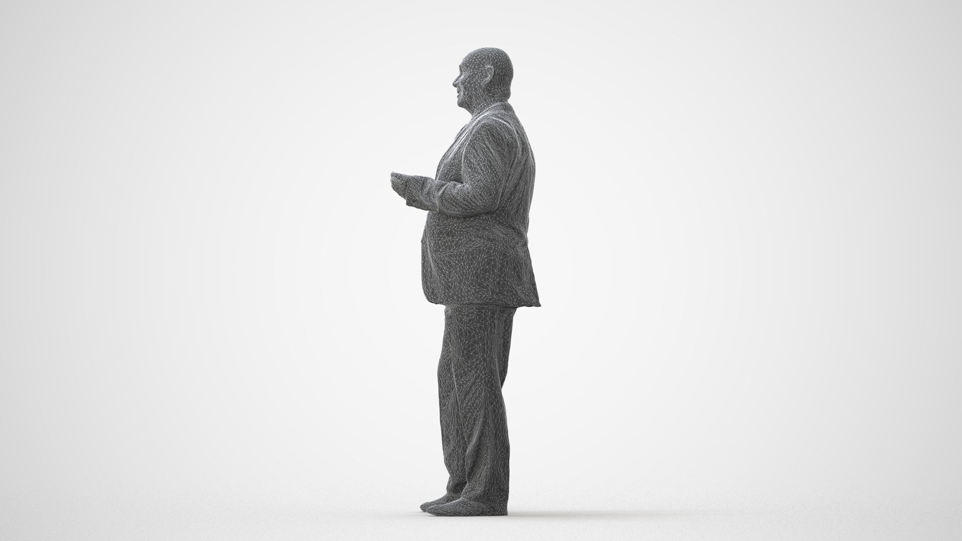 photogrammetry 3D senior man business mix, realistic human model archviz FBX, square thumbnail