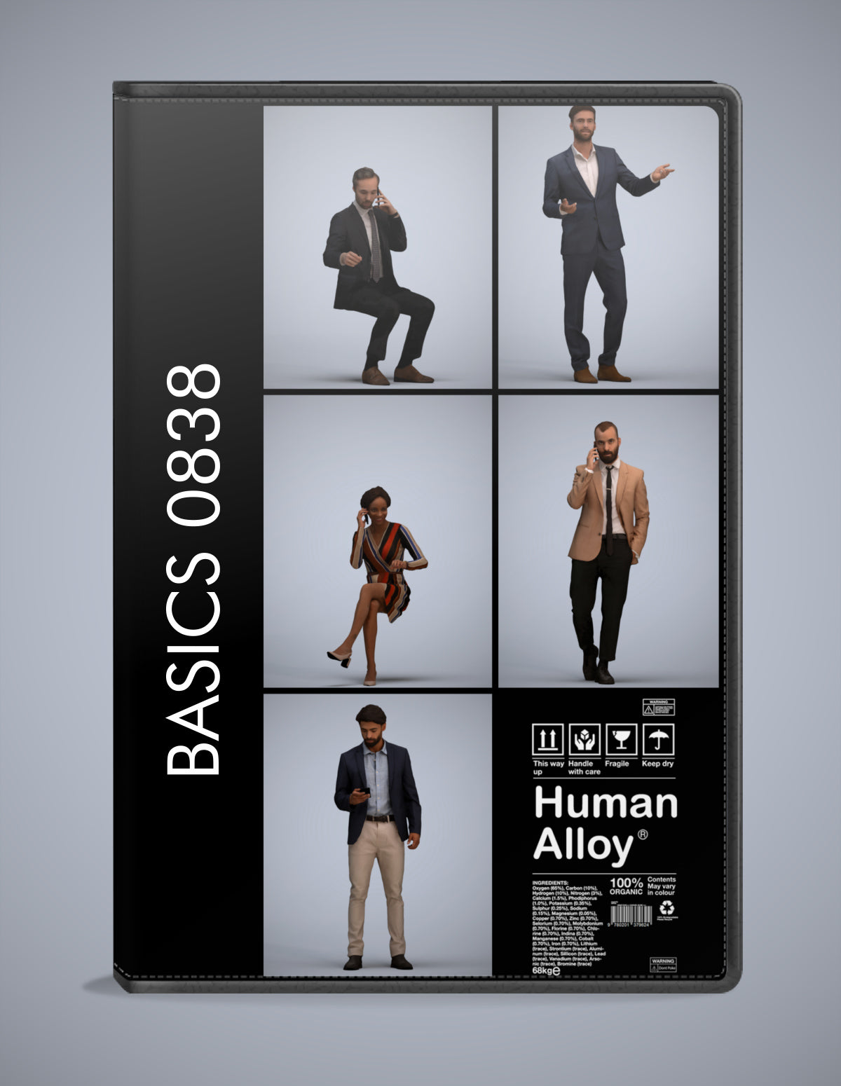 photogrammetry 3D people business collection, 5 realistic human models archviz FBX