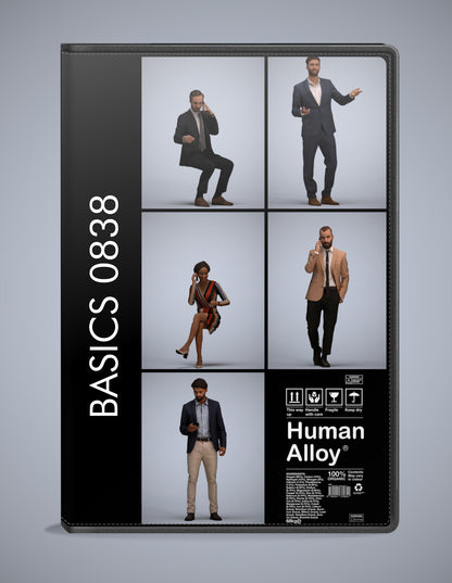 photogrammetry 3D people business collection, 5 realistic human models archviz FBX