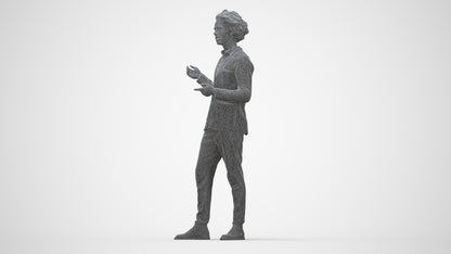 realistic 3D man business, scanned archviz people for Blender and 3ds Max, wireframe back view