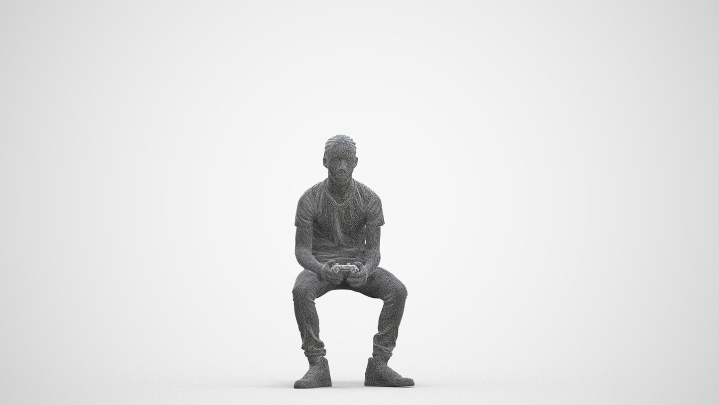 realistic 3D boy casual kids, scanned archviz people for Blender and 3ds Max, three-quarter front view render