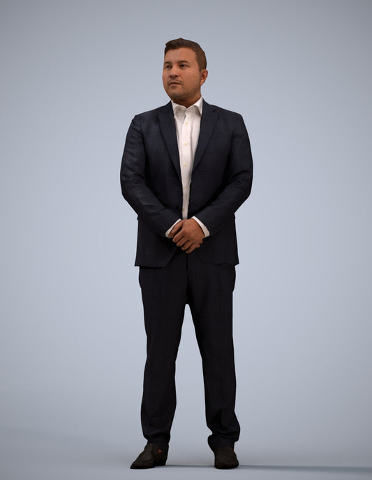 3D people model man business formalaffairs, scanned human for 3ds Max rendering