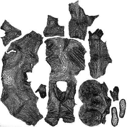 realistic 3D people man business sitting, render-ready for V-Ray and Corona, FBX OBJ, wireframe top-down view