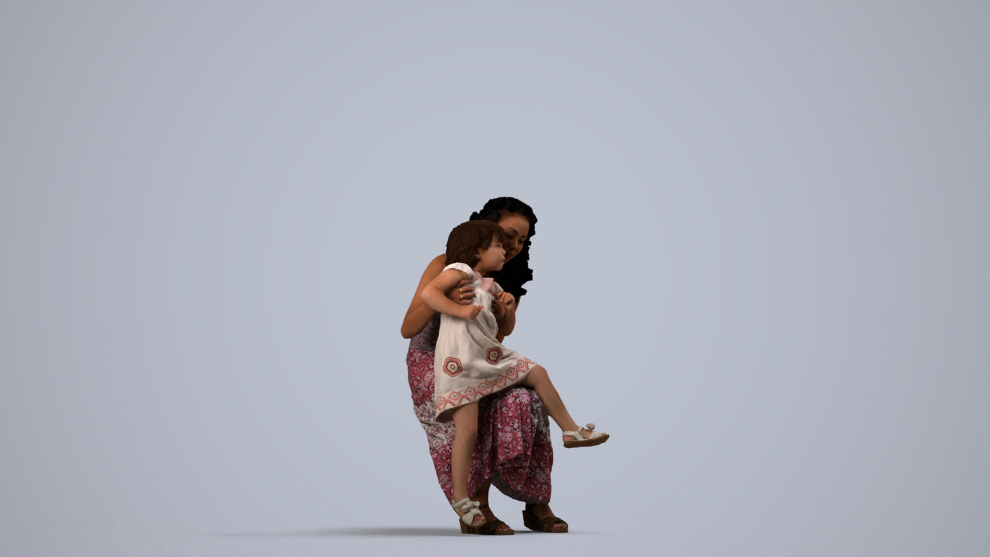 photogrammetry 3D boy casual kids, realistic human model archviz FBX, side view render
