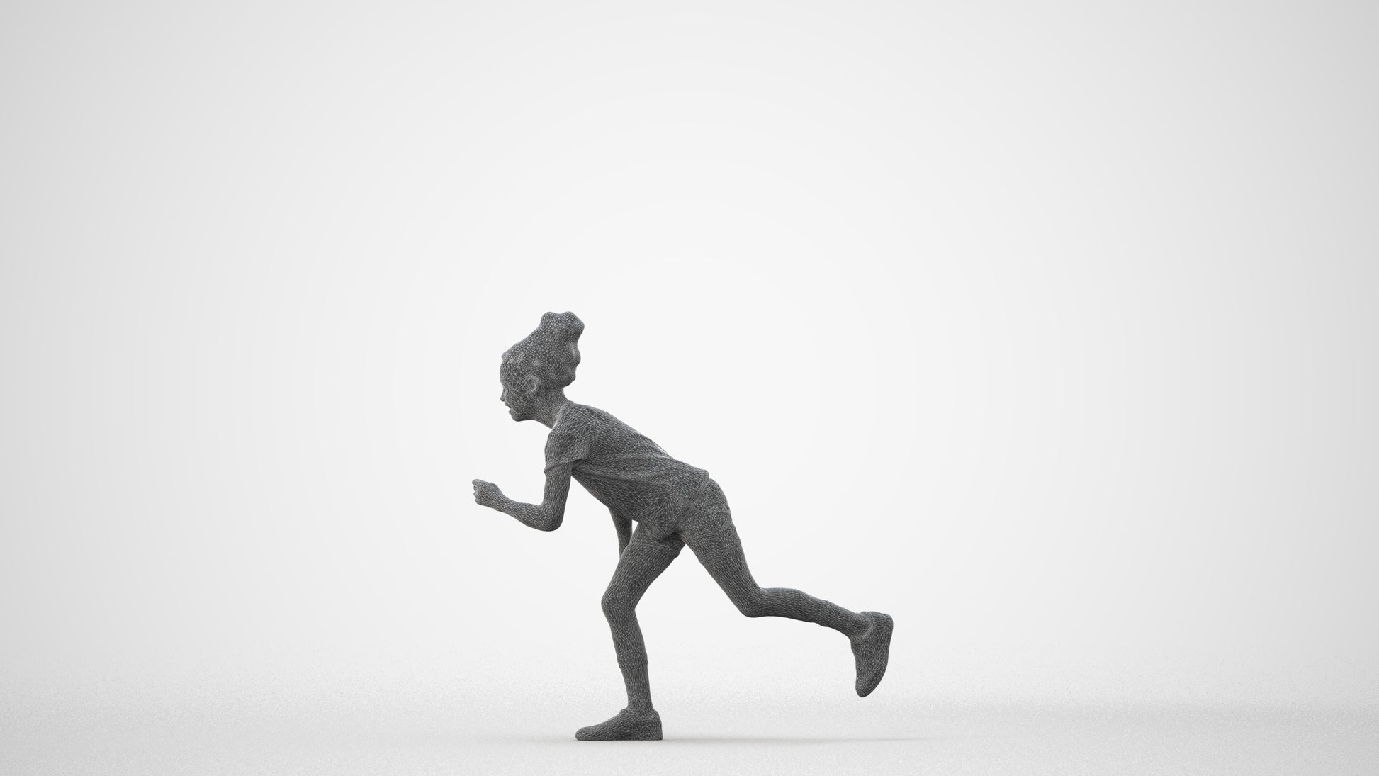 realistic 3D human girl casual kids, archviz people FBX OBJ for Blender, square thumbnail