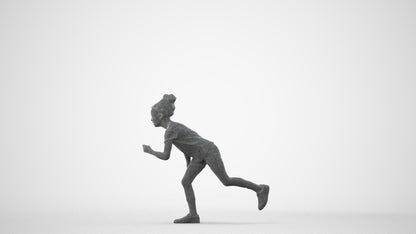 realistic 3D human girl casual kids, archviz people FBX OBJ for Blender, square thumbnail