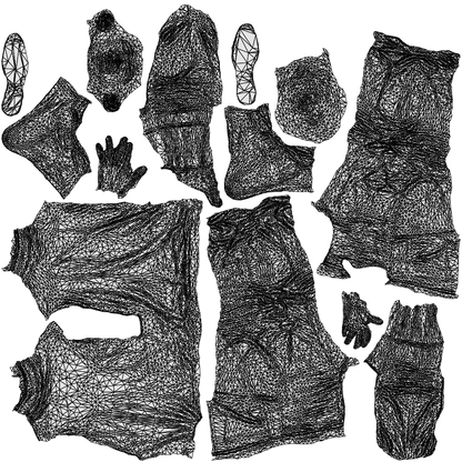 photogrammetry 3D man casual standing, realistic human model archviz FBX, wireframe top-down view