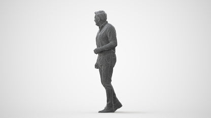 realistic 3D human man casual walking, archviz people FBX OBJ for Blender, square thumbnail