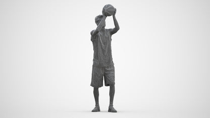 3D people model man sport, scanned human for 3ds Max rendering, three-quarter front view render