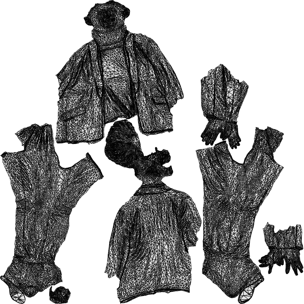 3D scanned woman walking business, photorealistic archviz people for Enscape and SketchUp, wireframe top-down view