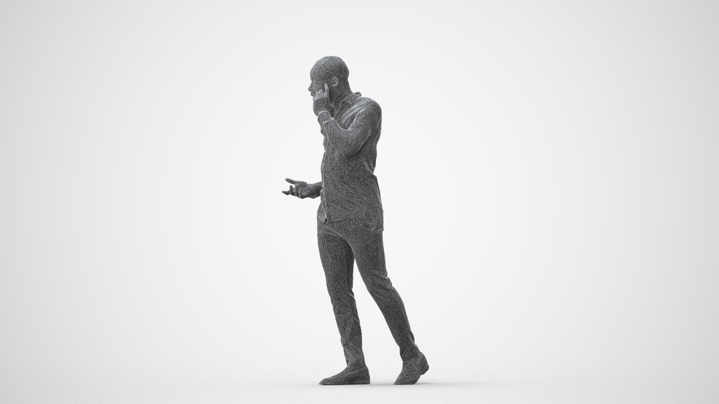 realistic 3D people man business walking, render-ready for V-Ray and Corona, FBX OBJ, square thumbnail