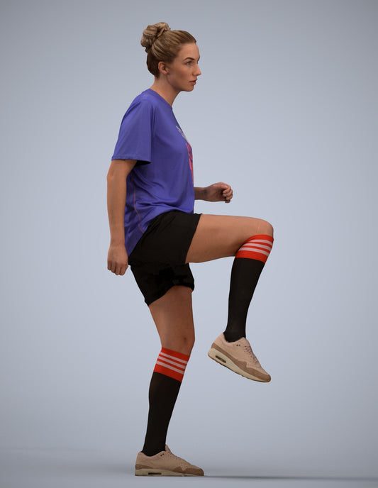 realistic 3D woman sport, scanned archviz people for Blender and 3ds Max