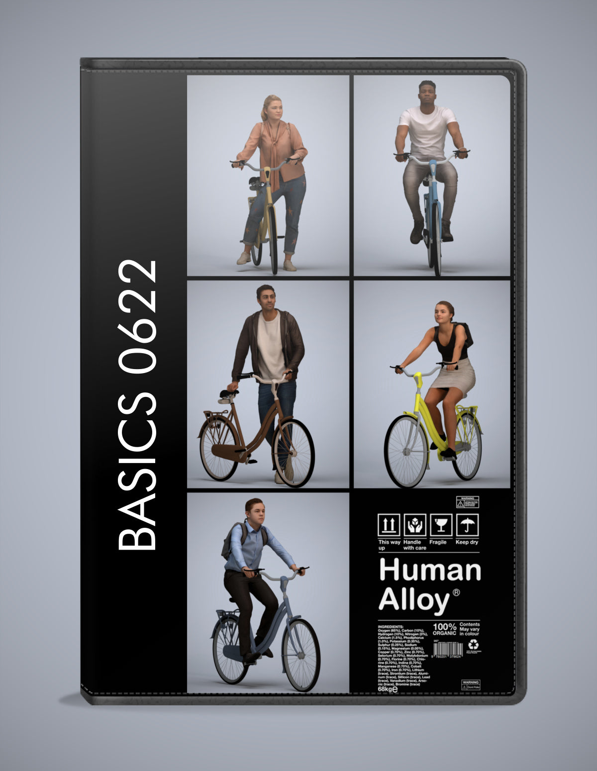 3D people models cycling bundle, 5 scanned humans for 3ds Max rendering