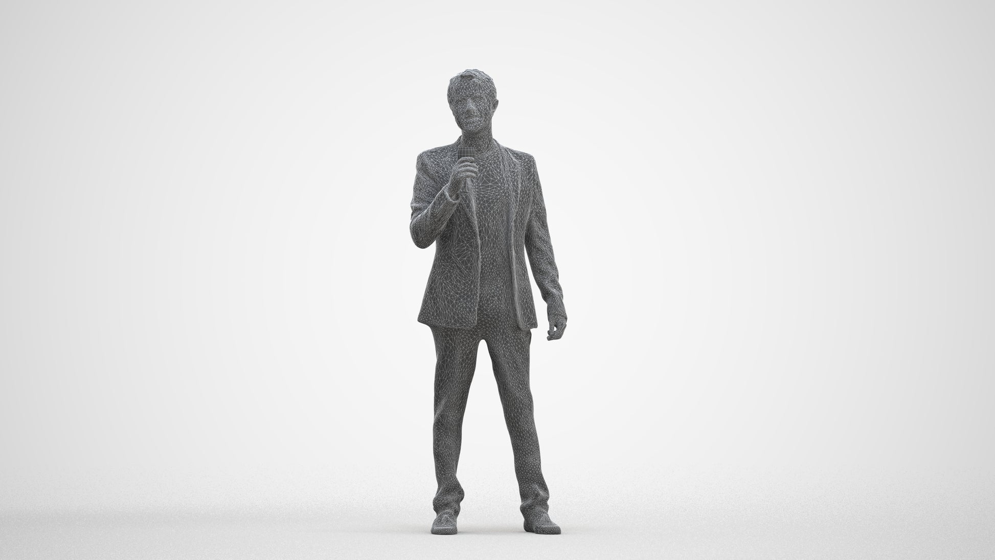 scanned 3D man formal formalaffairs, photogrammetry people for Enscape and V-Ray, three-quarter front view render