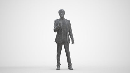 scanned 3D man formal formalaffairs, photogrammetry people for Enscape and V-Ray, three-quarter front view render