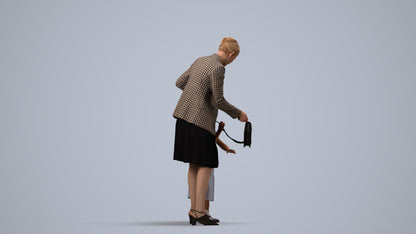 photogrammetry 3D girl casual kids, realistic human model archviz FBX, side view render