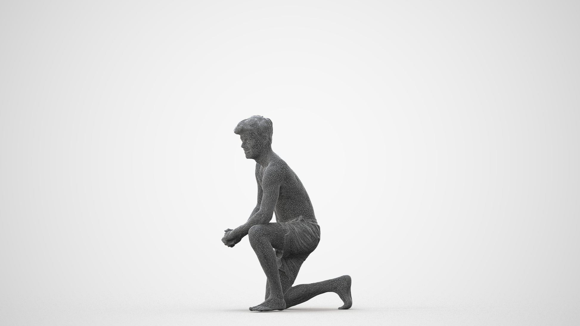 3D people model man pool, scanned human for 3ds Max rendering, square thumbnail
