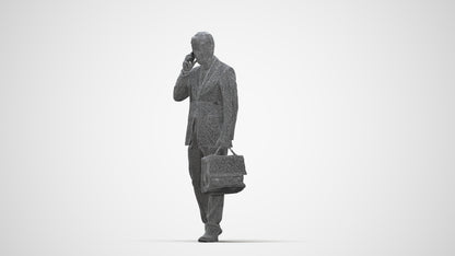 realistic 3D human man business, archviz people FBX OBJ for Blender, wireframe back view