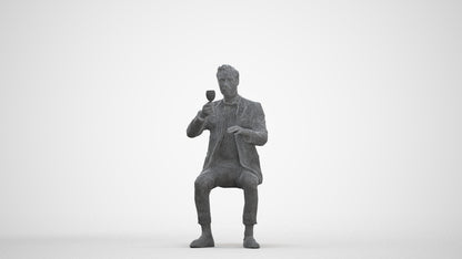 realistic 3D human man formal formalaffairs, archviz people FBX OBJ for Blender, three-quarter front view render