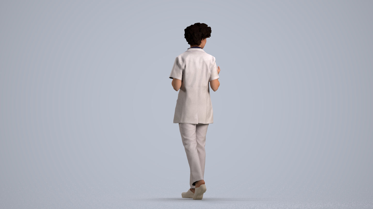 photogrammetry 3D woman medical, realistic human model archviz FBX, front view render