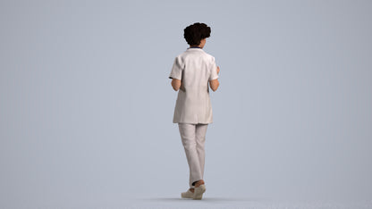 photogrammetry 3D woman medical, realistic human model archviz FBX, front view render