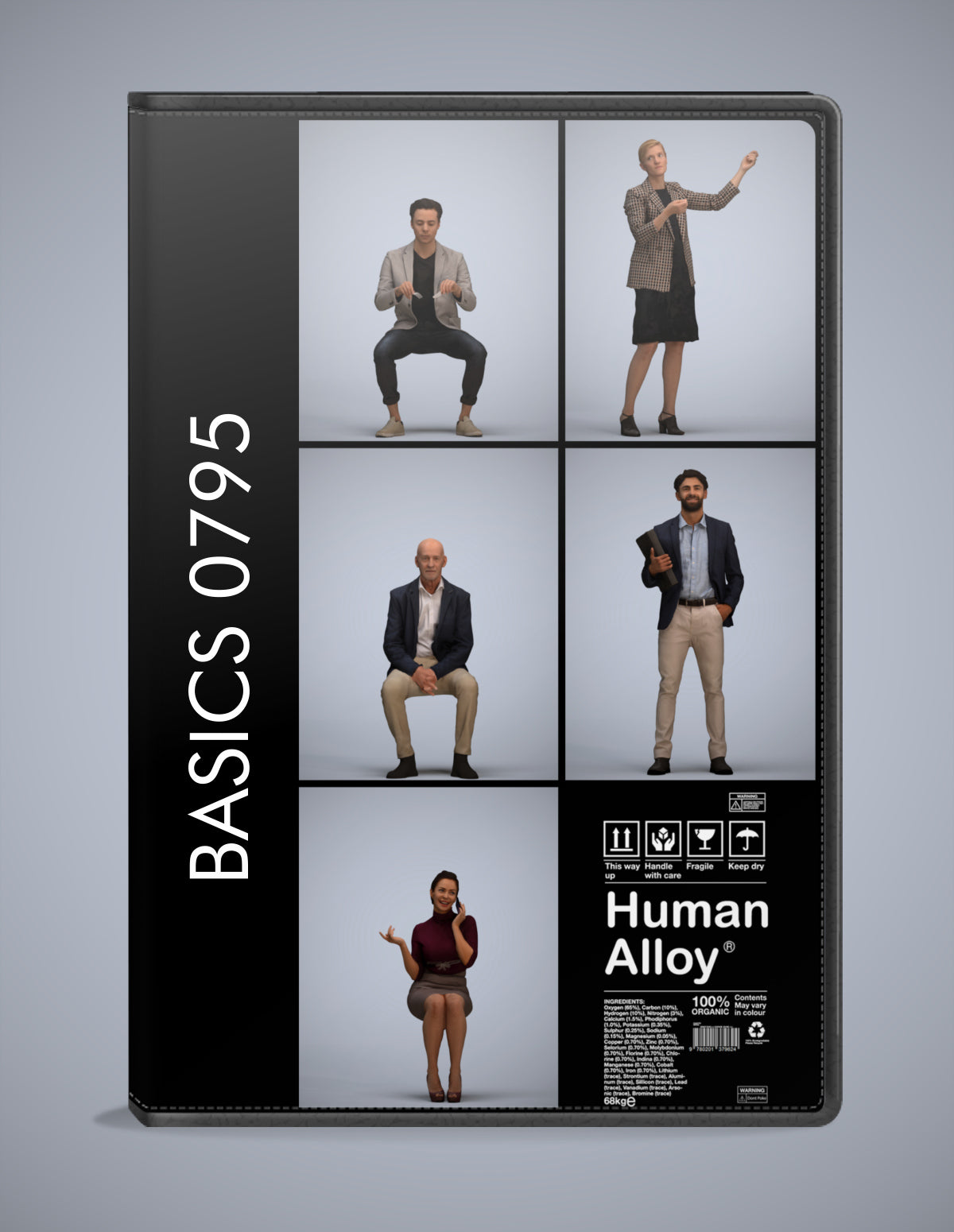 realistic 3D humans business pack, 5 archviz people FBX OBJ for Blender