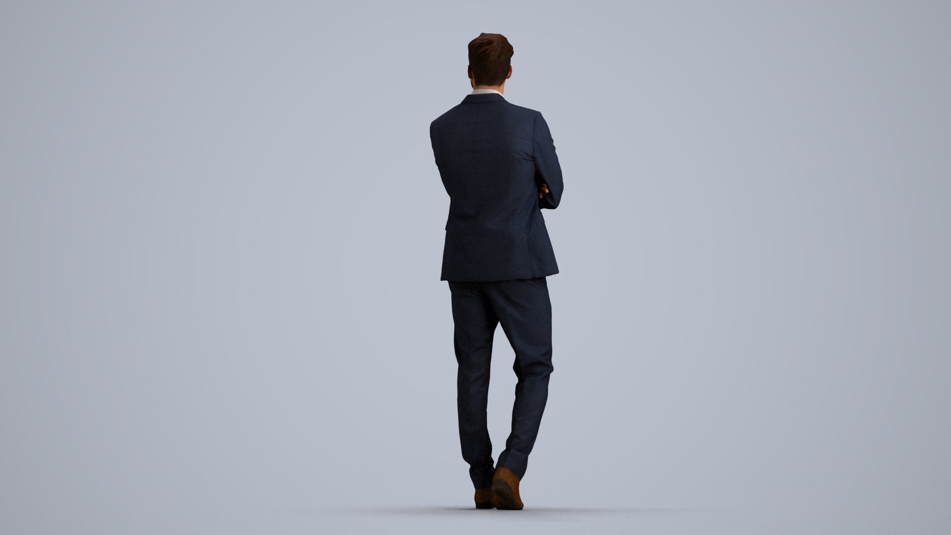 photogrammetry 3D man business, realistic human model archviz FBX, front view render