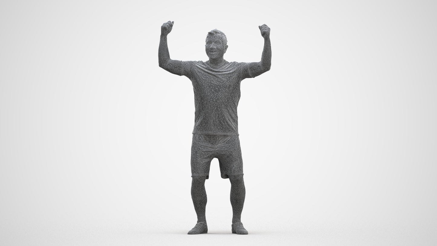 realistic 3D man sport, scanned archviz people for Blender and 3ds Max, three-quarter front view render