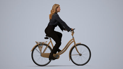 photogrammetry 3D woman business mix, realistic human model archviz FBX, side view render