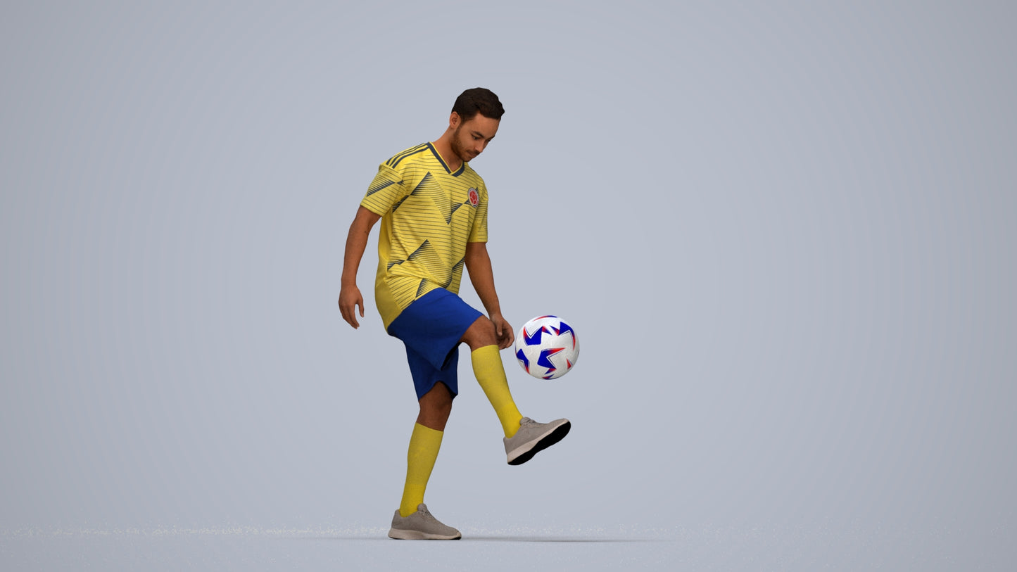 scanned 3D man sport, photogrammetry people for Enscape and V-Ray, top-down view render