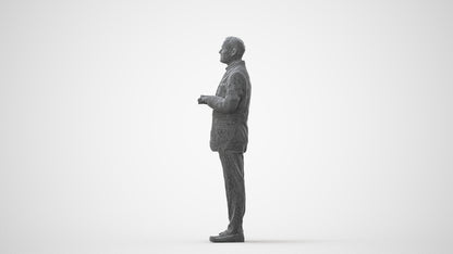 realistic 3D human man formal standing, archviz people FBX OBJ for Blender, square thumbnail