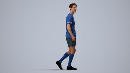 3D scanned man sport, photorealistic archviz people for Enscape and SketchUp, side view render