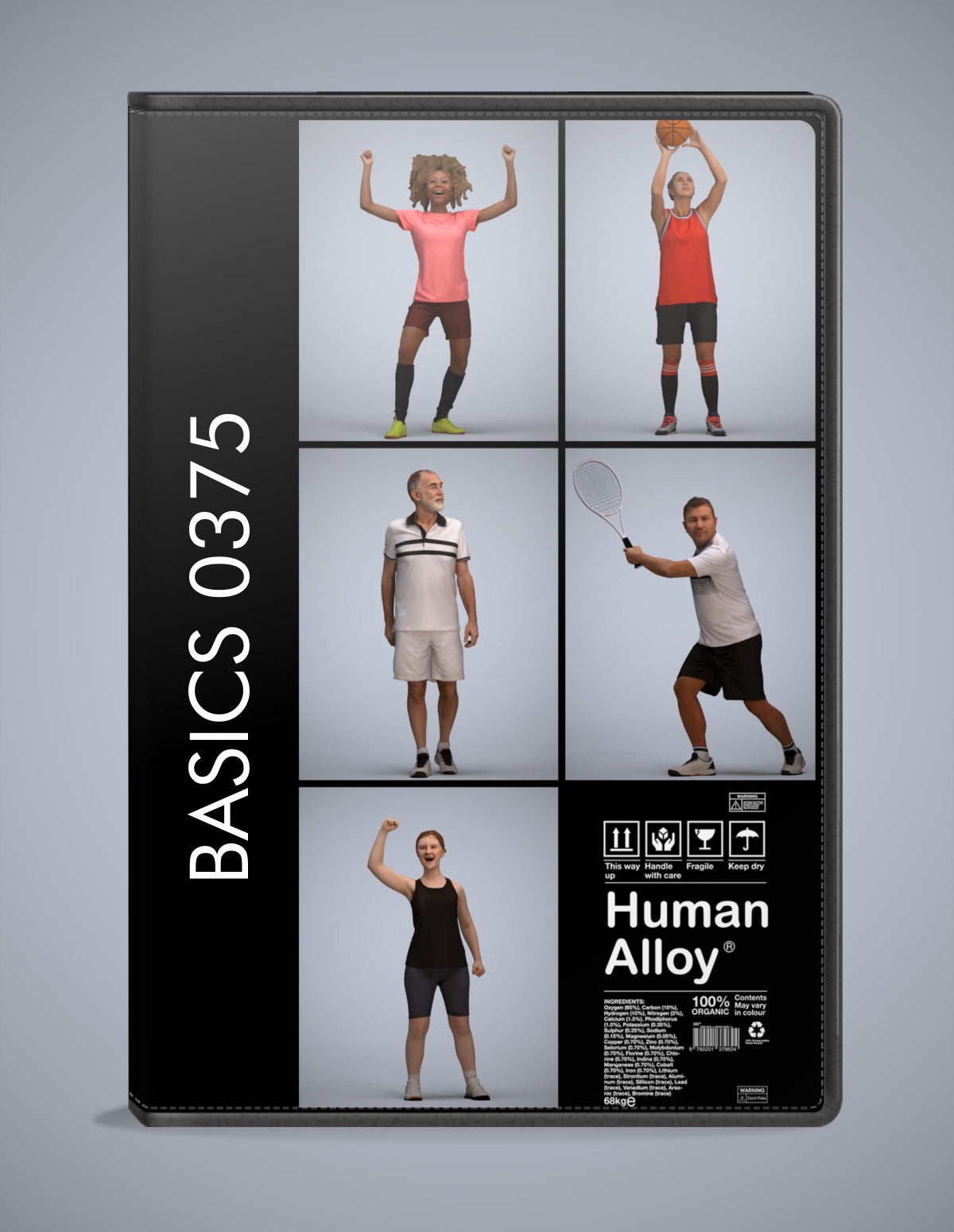 photogrammetry 3D people sport collection, 5 realistic human models archviz FBX