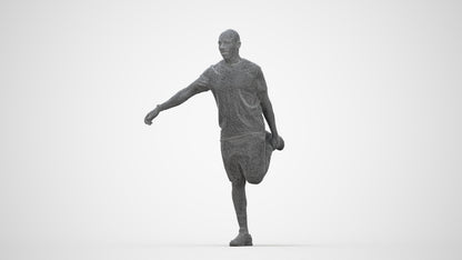scanned 3D man sport, photogrammetry people for Enscape and V-Ray, wireframe back view