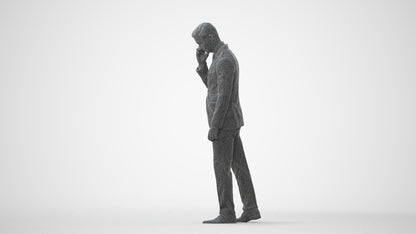 3D human model man business, photogrammetry scanned person for archviz, square thumbnail