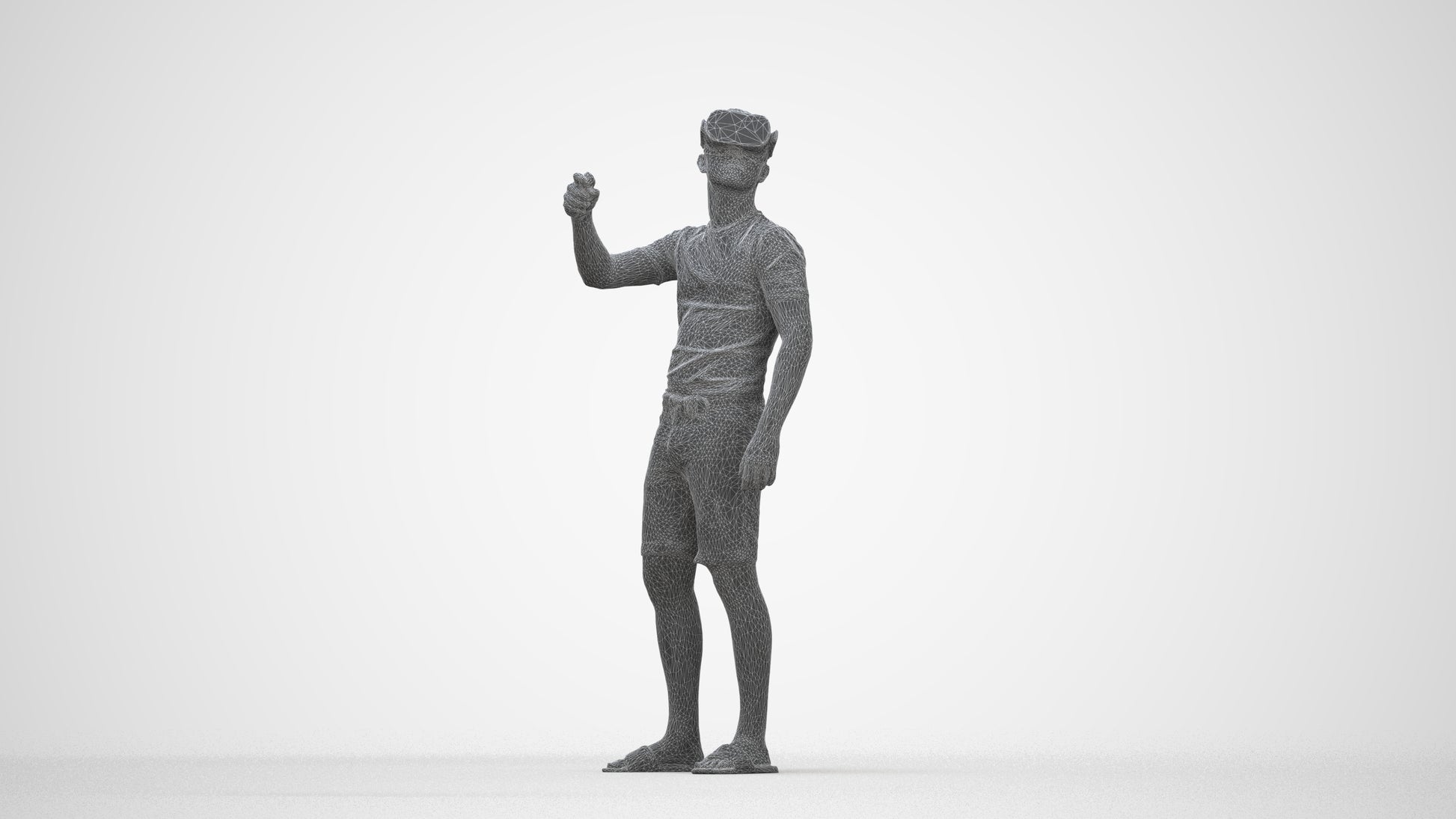 photogrammetry 3D boy casual kids, realistic human model archviz FBX, wireframe back view