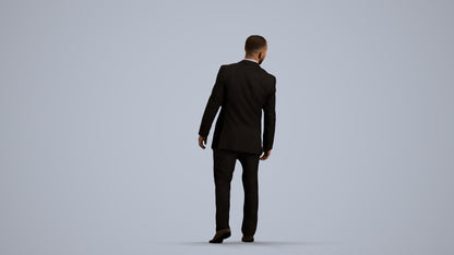 photogrammetry 3D man business, realistic human model archviz FBX, front view render