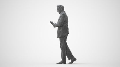 3D scanned man standing business, photorealistic archviz people for Enscape and SketchUp, square thumbnail