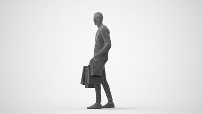 3D people model man casual formal, scanned human for 3ds Max rendering, square thumbnail