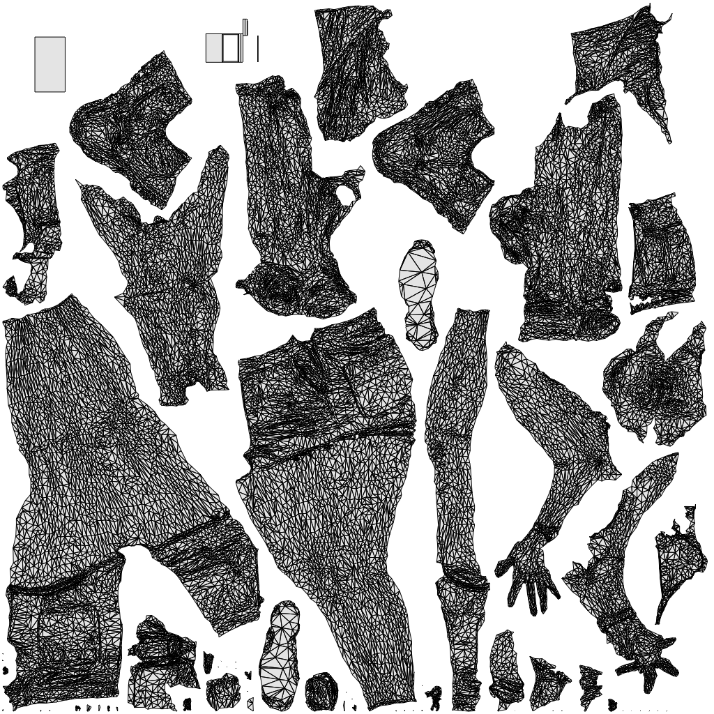 realistic 3D people woman casual standing, render-ready for V-Ray and Corona, FBX OBJ, wireframe top-down view