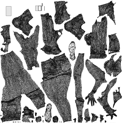 realistic 3D people woman casual standing, render-ready for V-Ray and Corona, FBX OBJ, wireframe top-down view