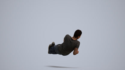 3D people model man casual sitting, scanned human for 3ds Max rendering, front view render