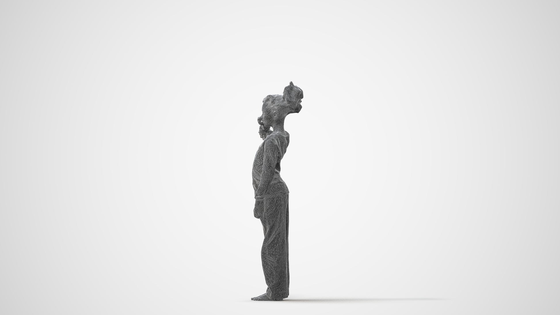 3D people model girl kids, scanned human for 3ds Max rendering, square thumbnail