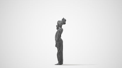 3D people model girl kids, scanned human for 3ds Max rendering, square thumbnail