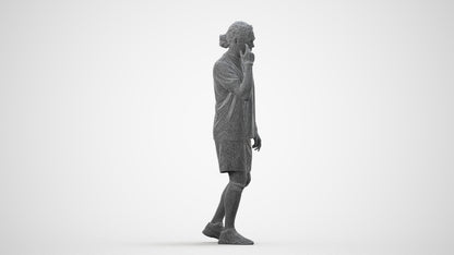 realistic 3D people man sport, render-ready for V-Ray and Corona, FBX OBJ, wireframe side view