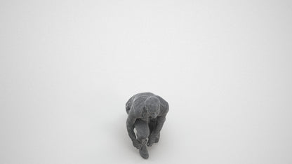 scanned 3D man business standing, photogrammetry people for Enscape and V-Ray, wireframe three-quarter view
